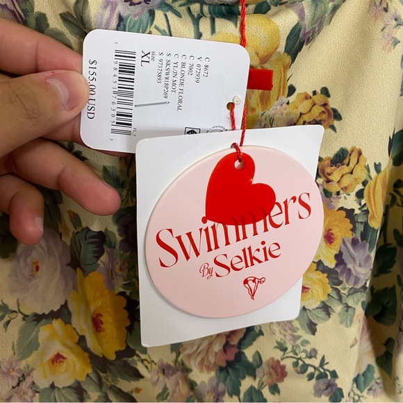 Selkie Swimmers The Cannes One Piece Swimsuit Floral Size XL - Picture 5 of 6